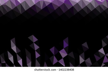 Light Purple vector polygon abstract layout. Colorful illustration in Origami style with gradient.  Template for your brand book.