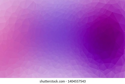 Light Purple vector polygon abstract layout. Glitter abstract illustration with an elegant design. Template for a cell phone background.