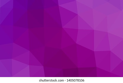 Light Purple vector polygon abstract layout. Creative illustration in halftone style with gradient. Completely new design for your business.