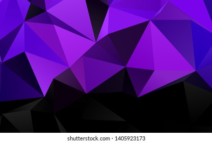 Light Purple vector polygon abstract layout. Geometric illustration in Origami style with gradient. Template for your brand book.