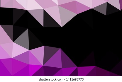 Light Purple vector polygon abstract background. A completely new color illustration in a vague style. Triangular pattern for your business design.