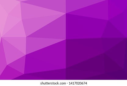 Light Purple vector polygon abstract layout. Colorful illustration in Origami style with gradient.  Template for your brand book.