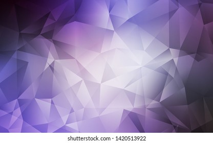 Light Purple vector polygon abstract backdrop. Glitter abstract illustration with an elegant triangles. New template for your brand book.