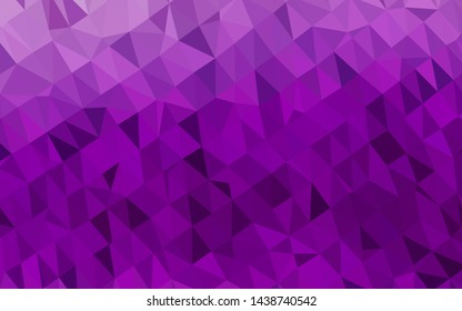 Light Purple vector polygon abstract backdrop. Geometric illustration in Origami style with gradient. Triangular pattern for your business design.
