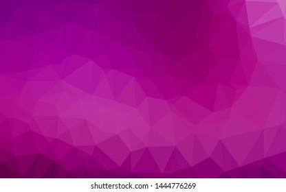 Light Purple vector polygon abstract layout. Triangular geometric sample with gradient.  Textured pattern for background.
