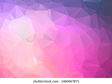Light purple vector polygon abstract backdrop. Polygonal with gradient. Texture pattern for your backgrounds