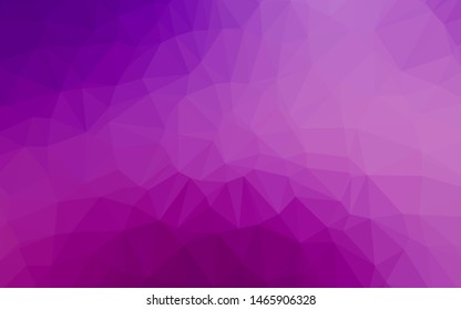 Light Purple vector polygon abstract backdrop. A completely new color illustration in a vague style. The best triangular design for your business.