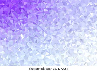 Light Purple vector polygon abstract layout. Shining colorful illustration with triangles. Polygonal design for your web site.