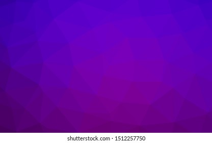 Light Purple vector polygon abstract backdrop. Creative illustration in halftone style with gradient. New texture for your design.