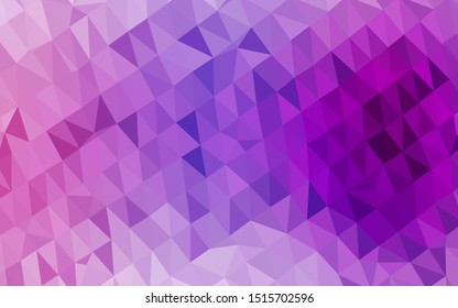Light Purple vector polygon abstract background. Geometric illustration in Origami style with gradient. Completely new template for your business design.