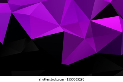 Light Purple vector polygon abstract layout. Colorful abstract illustration with gradient. New texture for your design.