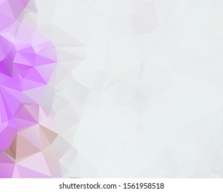 Light purple vector polygon abstract backdrop. Polygonal with gradient. Texture pattern for your backgrounds