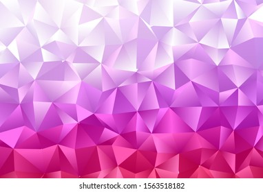 Light Purple vector polygon abstract layout. Triangular geometric sample with gradient.  The best triangular design for your business.