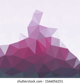 Light purple vector polygon abstract backdrop. Polygonal with gradient. Texture pattern for your backgrounds