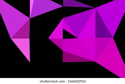 Light Purple vector polygon abstract backdrop. Creative illustration in halftone style with gradient. Brand new design for your business.