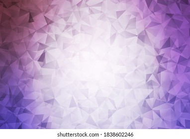 Diseño abstracto de polígono vector claro púrpura. Ilustración geométrica creativa en estilo Origami con gradiente. Plantilla para el fondo del teléfono móvil.