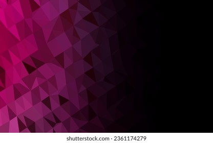 Fondo abstracto de polígono de vector púrpura claro. Ilustración brillante, que consiste en triángulos. Patrón texturizado para el fondo.