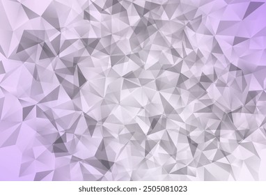 Light Purple vector polygon abstract background. Polygonal abstract illustration with gradient. Polygonal design for your web site.