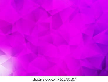 Light Purple vector polygon abstract template. A vague abstract illustration with gradient. The best triangular design for your business.