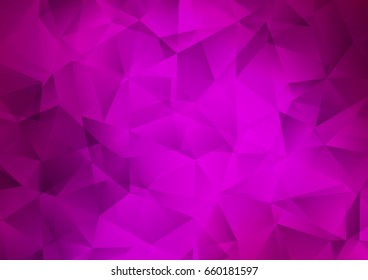 Light Purple vector polygon abstract template. Brand-new colored illustration in blurry style with gradient. The completely new template can be used for your brand book.