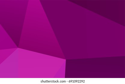 Light Purple vector polygon abstract pattern. Creative illustration in halftone style with gradient. Triangular pattern for your business design.