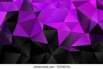 Light Purple vector polygon abstract pattern. Glitter abstract illustration with an elegant design. The elegant pattern can be used as part of a brand book.