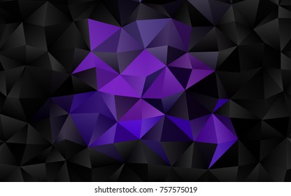 Light Purple vector polygon abstract template. Brand-new colored illustration in blurry style with gradient. A completely new template for your business design.