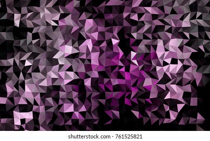 Light Purple vector polygon abstract template. Shining illustration, which consist of triangles. A completely new template for your business design.