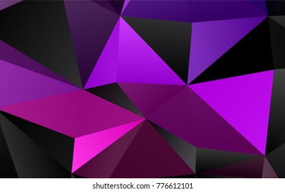 Light Purple vector polygon abstract pattern. Creative illustration in halftone style with gradient. A completely new design for your business.
