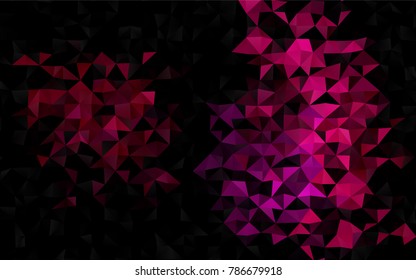 Light Purple vector polygon abstract background. Shining illustration, which consist of triangles. The best triangular design for your business.