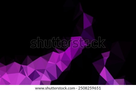Light Purple vector polygon abstract background. Creative illustration in halftone style with gradient. Template for a cell phone background.