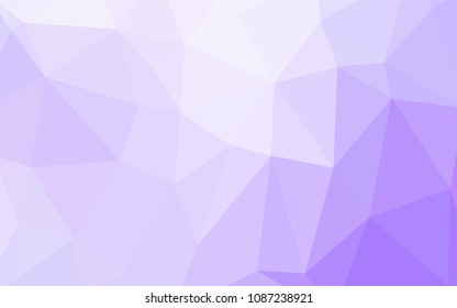 Light Purple vector polygonal background. Shining polygonal illustration, which consist of triangles. A new texture for your design.