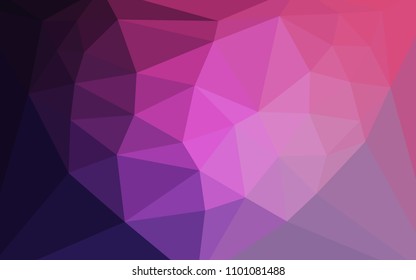 Light Purple vector polygonal background with a heart in a centre. Colorful illustration in a polygonal style. Template for cell phone's backgrounds.