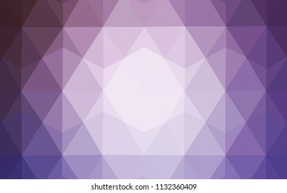 Light Purple vector polygonal background. Polygonal abstract illustration with gradient. Triangular pattern for your design.