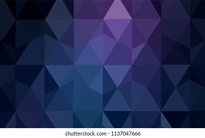 Light Purple vector polygonal background. Shining polygonal illustration, which consist of triangles. Completely new template for your banner.