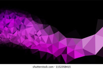 Light Purple vector polygonal background. A vague abstract illustration with gradient. Triangular pattern for your business design.