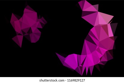 Light Purple vector polygonal background. Colorful abstract illustration with gradient. The elegant pattern can be used as part of a brand book.