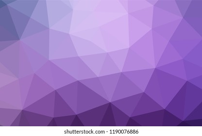 Light Purple vector polygonal background. A vague abstract illustration with gradient. The best triangular design for your business.