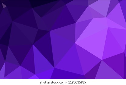 Light Purple vector polygonal background. Shining colorful illustration with triangles. Template for cell phone's backgrounds.