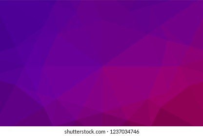 Light Purple vector polygonal background. Creative geometric illustration in Origami style with gradient. Triangular pattern for your business design.