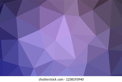 Light Purple vector polygonal background. Colorful abstract illustration with triangles. Best triangular design for your business.