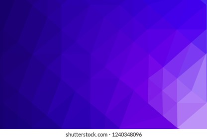Light Purple vector polygonal background. Creative illustration in halftone style with gradient. Template for a cell phone background.