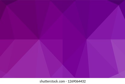 Light Purple vector polygonal background. Modern geometrical abstract illustration with gradient. The best triangular design for your business.