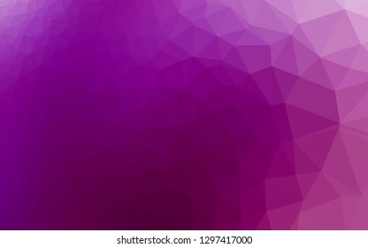 Light Purple vector polygonal background. Colorful illustration in abstract style with gradient. Polygonal design for your web site.