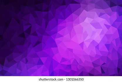 Light Purple vector polygonal background. Polygonal abstract illustration with gradient. Best triangular design for your business.