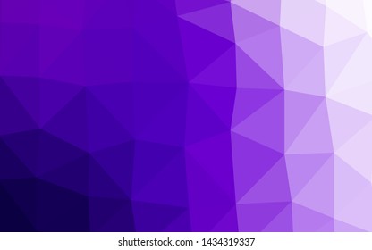 Light Purple vector polygonal background. Colorful illustration in abstract style with gradient. Triangular pattern for your business design.