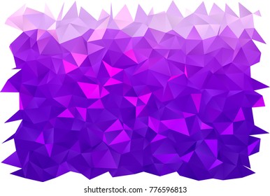 Light Purple vector polygonal background. Shining illustration, which consist of triangles. Brand-new style for your business design.