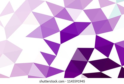 Light Purple vector polygonal polygonal. An elegant bright illustration with gradient. The polygonal design can be used for your web site.