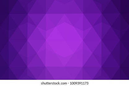 Light Purple vector polygonal illustration, which consist of triangles. Triangular pattern for your business design. Geometric background in Origami style with gradient. 