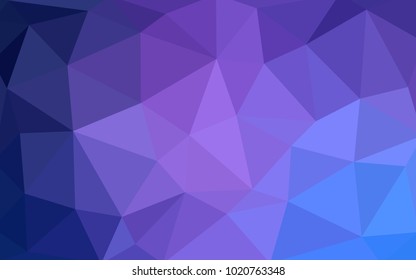 Light Purple vector polygonal illustration, which consist of triangles. Triangular pattern for your business design. Geometric background in Origami style with gradient. 